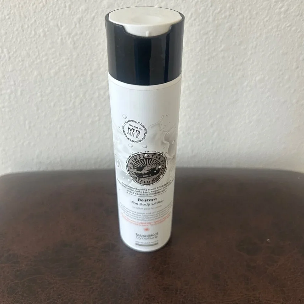 Tweak’d by Nature Restore The Body Lotion with PhytoMilk Amber 8.5 oz NEW